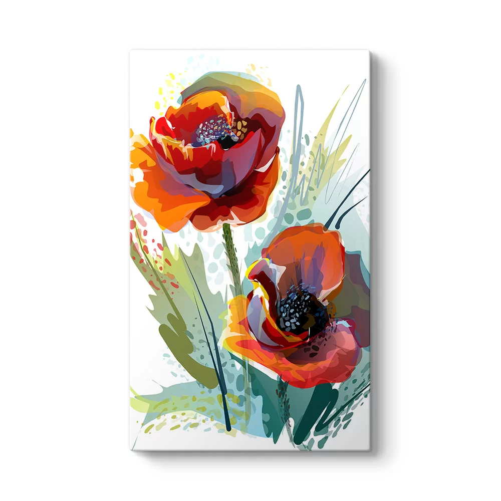 Çizgisel Çiçekler Tablosu - Model 35